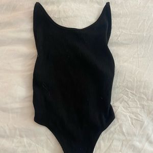Aritzia | Black Ribbed Bodysuit